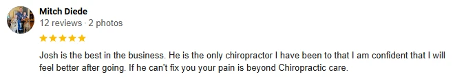 Chiropractic Vadnais Heights MN Testimonial Mitch D